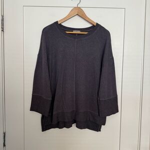 Habitat Sweater Womens Sz M Gray Long Sleeve Pullover Oversized Soft Comfort